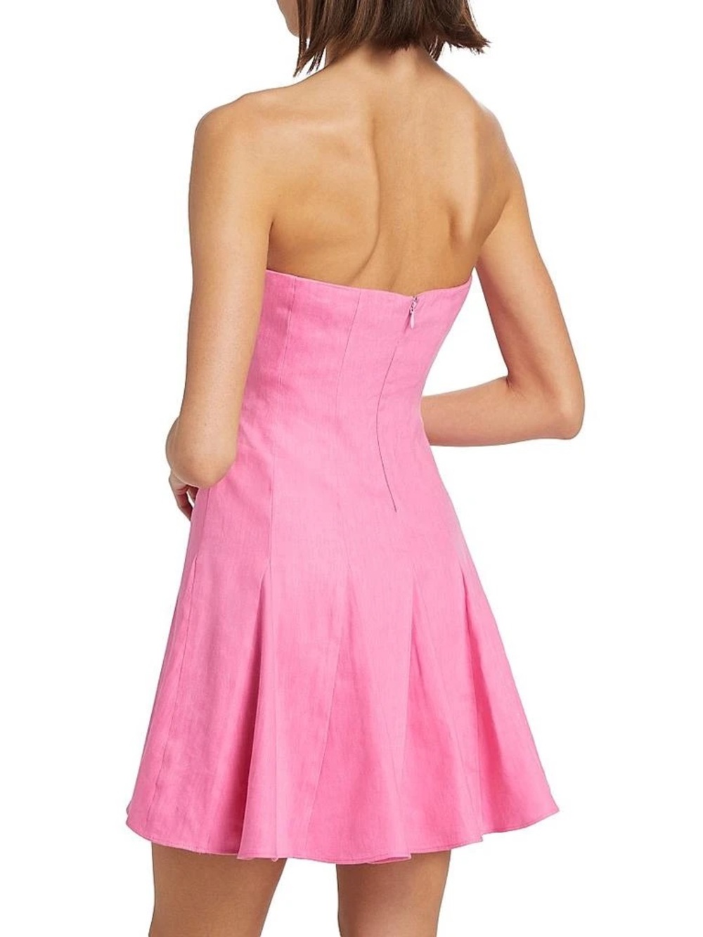 Milly Women’s Cameron Solid Linen Strapless Dress - Picture 3 of 11